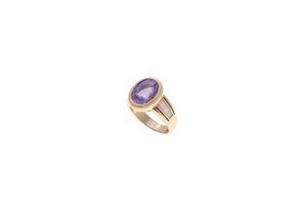 Anello in Oro, Ametista e Diamanti in Or