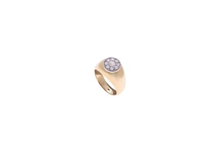 Anello in Oro Diamanti a Cupola in Oro G