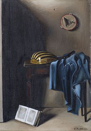 Sciltian Gregorio - Natura morta, 1944
olio su tela, cm 42x3
