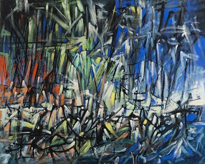 Senza titolo, 1954, olio su tela, 89,5 x 100 cm
