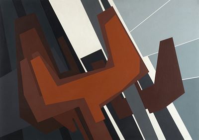 Schema Assiomatico, 1964, tecniche miste su tela