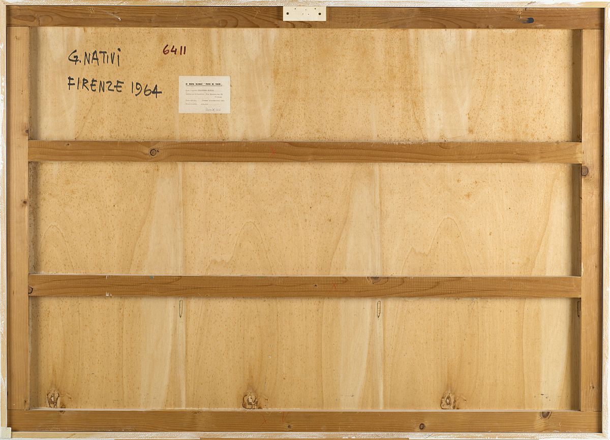 Gualtiero Nativi - Schema Assiomatico, 1964, tecniche miste su tela