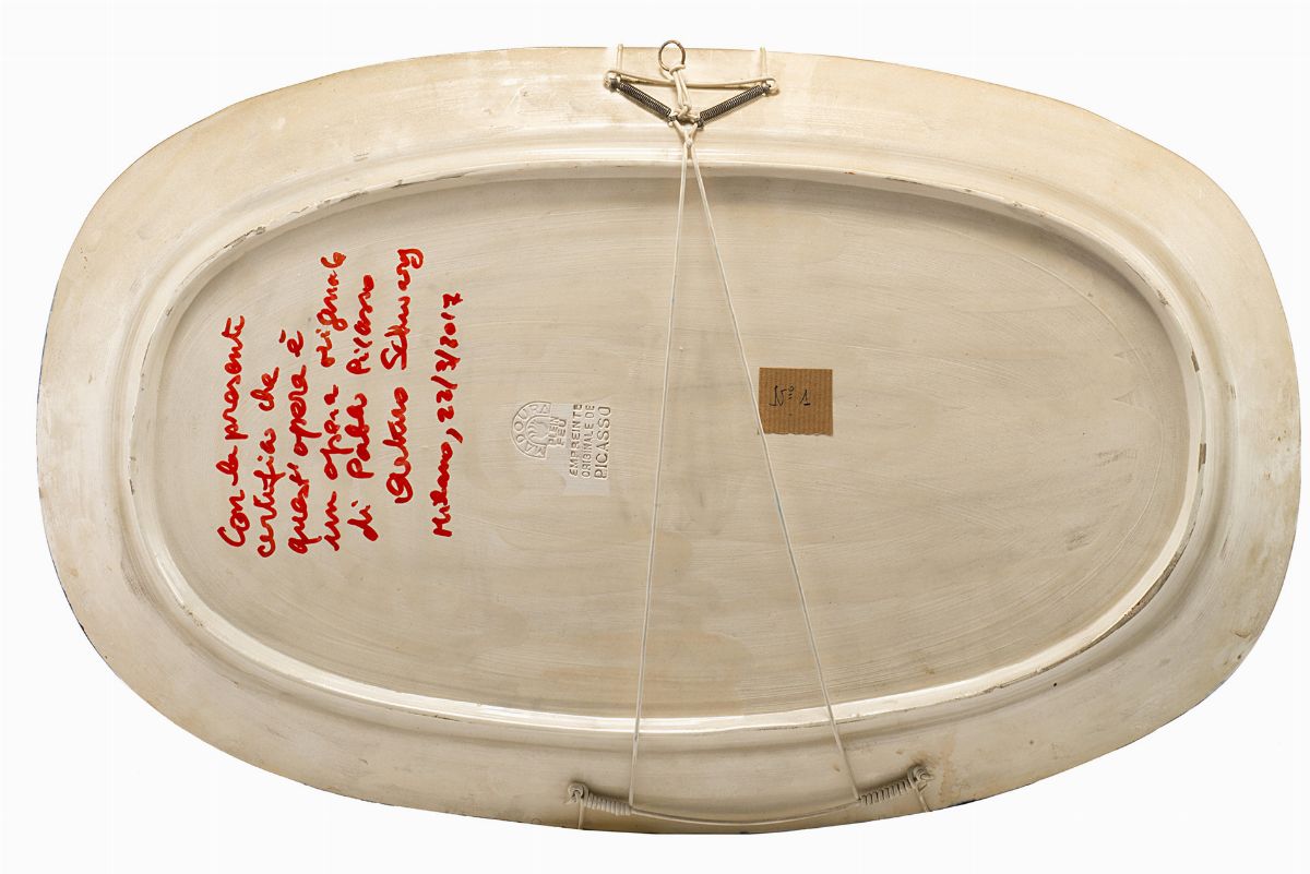 Pablo Picasso - Tete de chevre, es. 1/250, piatto in ceramica