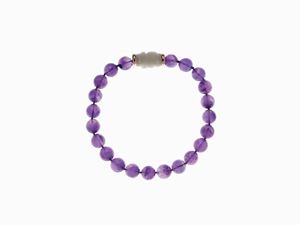 COLLANA IN AMETISTE, ORO E GIADA
girocol