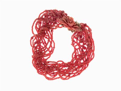 Collana in Corallo e Oro, Circa 1950-60