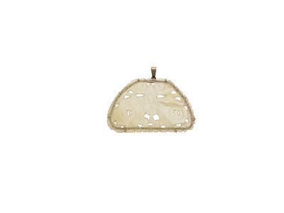 Pendente in Giada e Oro Pendente con Pla