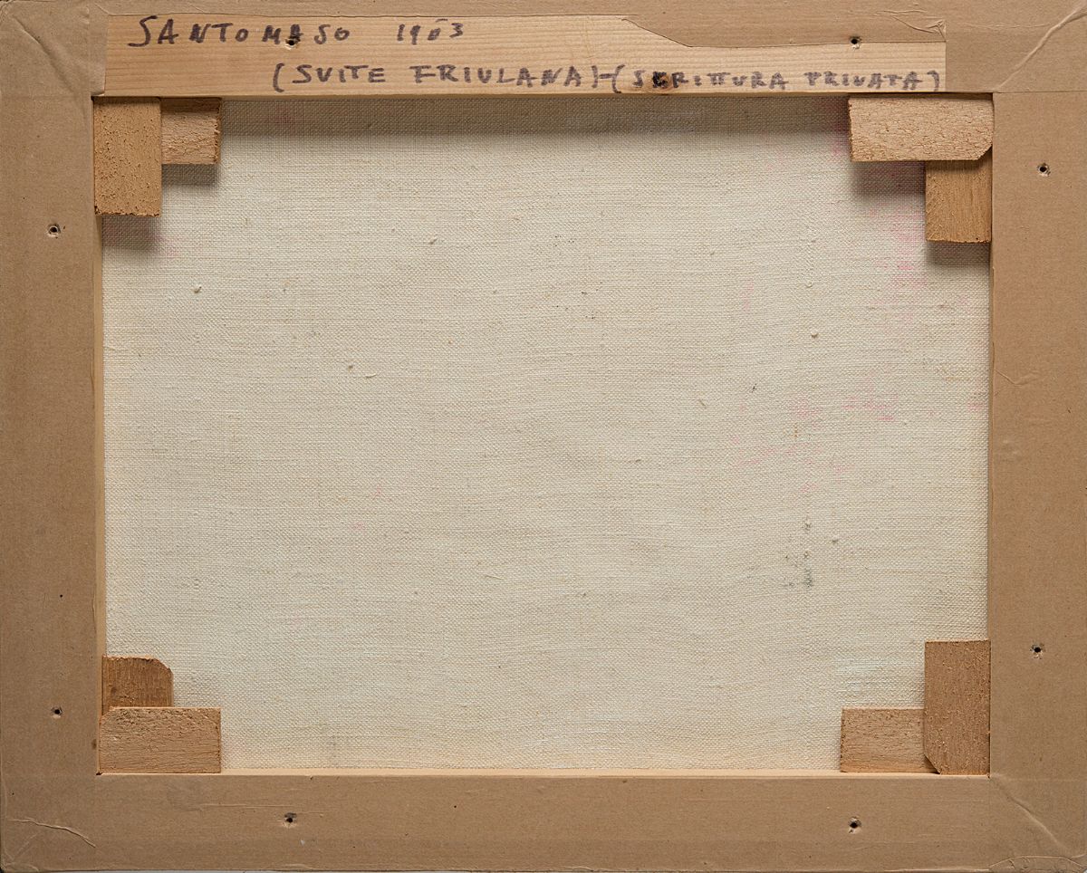 Giuseppe Santomaso - Senza titolo (1963), olio su tavola