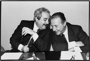 I giudici Giovanni Falcone e Paolo Borse