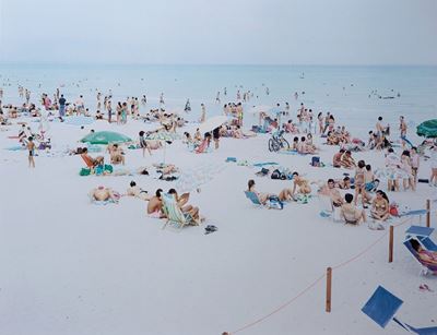 Cagliari Blue Rectangle, stampa offset a colori dal portfolio 'Landscape with figures', 2007