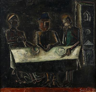 Senza titolo (1952), olio su tela