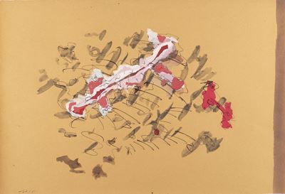 Composizione (tempera su cartoncino, 1958)