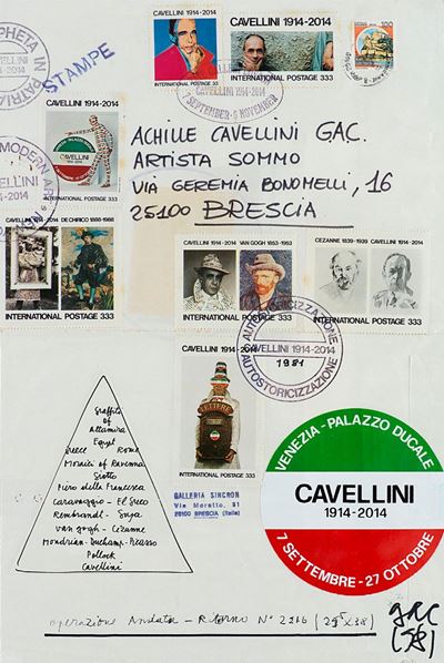 Operazione andata-ritorno n.883, 1978 - collage e tecnica mista su carta