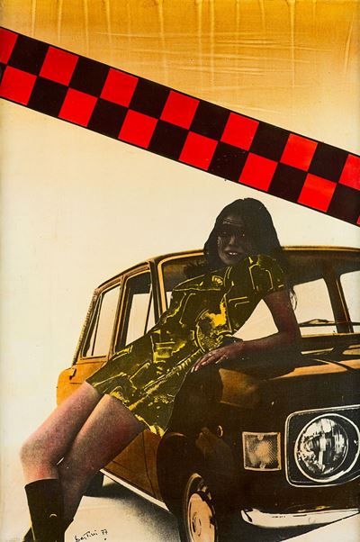 Autodonna, 1977, immagine su tela