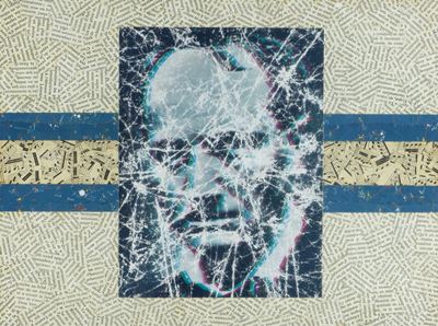 Senza titolo (Baudelaire), 1985, carta e collage su tavola