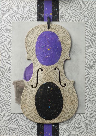 Senza titolo (1985), carta e collage su tavola