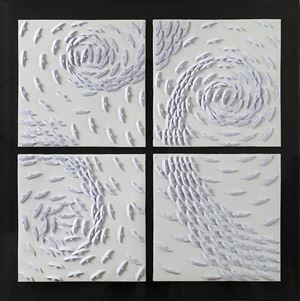 Vortice polittico, 2013
collage su tela 