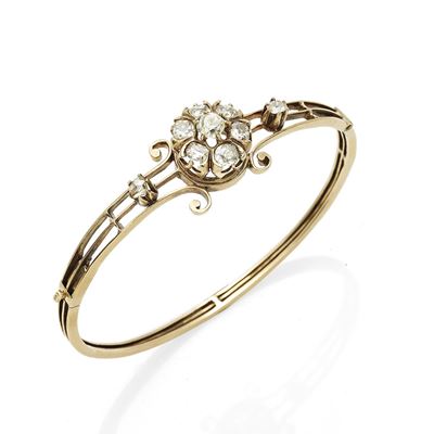 Bracciale D'epoca in Oro e Diamanti, Fin