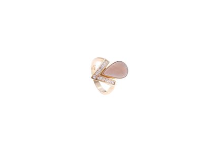 Anello in Oro, Opale Arlecchino e Diaman