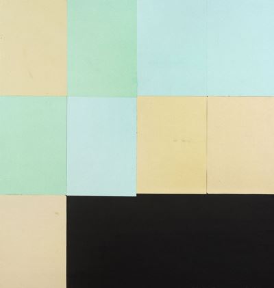Geometria, 1990, collage su tela