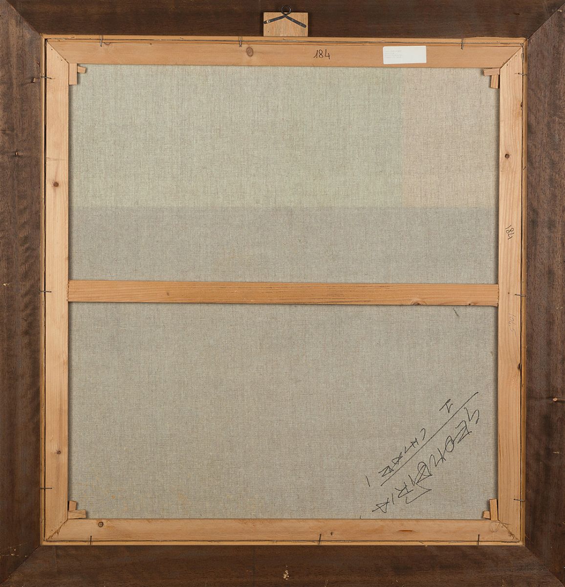 Giuseppe Chiari - Geometria, 1990, collage su tela