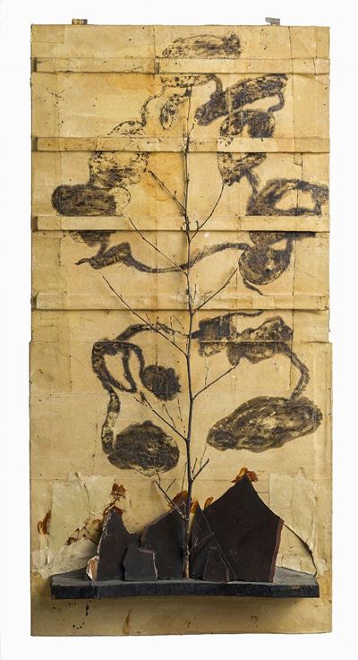 Pianta altera, 1990, polimaterico su tavola