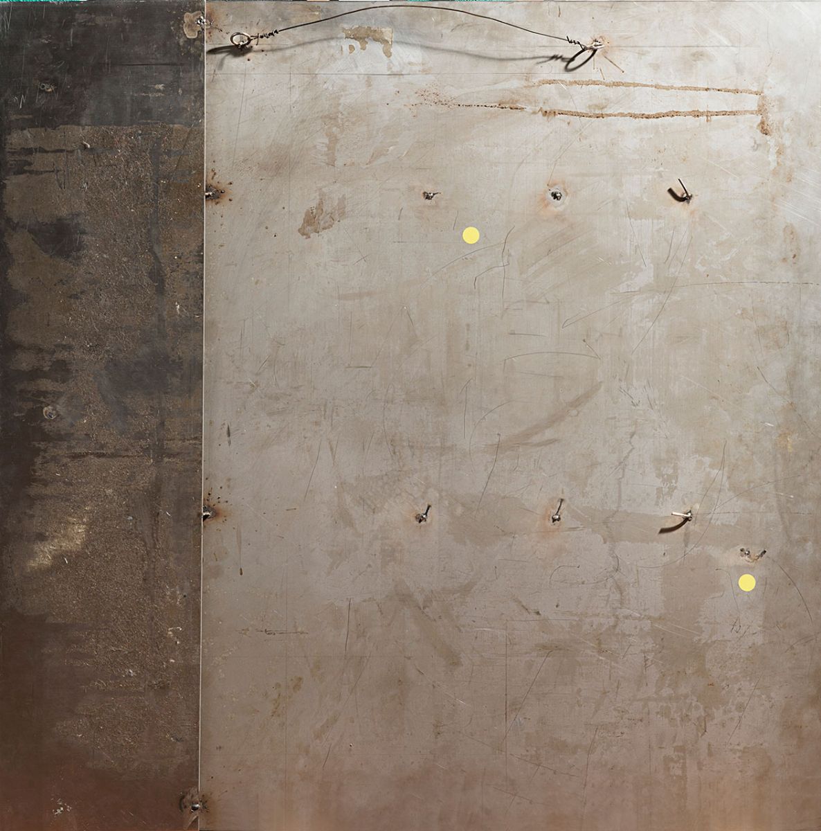 Fausto Melotti - Bassorilievo archi, 1970, acciaio inox, cm 90x90x3