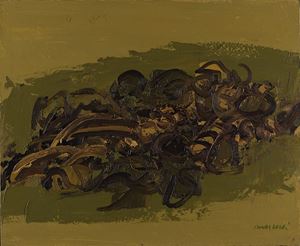 Morlotti Ennio - Girasoli, 1974 ca.
olio su tela, cm 50 x