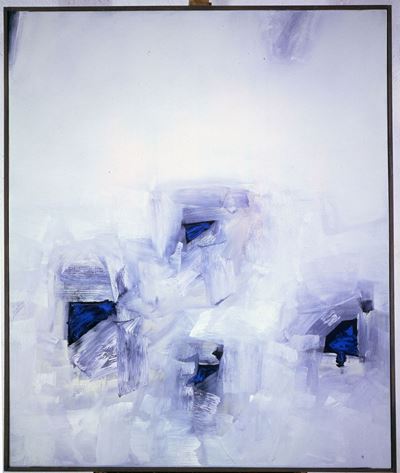 Schegge, 1996, olio su tela, cm 120x100