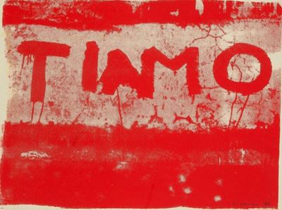 Ti amo, 1969, tela emulsionata