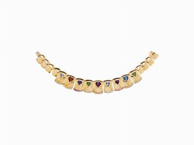Bracciale in Oro e Gemme Multicolori, Fi