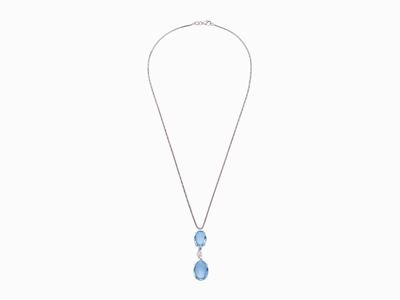Collana in Oro, Acquamarine e Diamante F