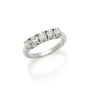 ANELLO A RIVIÈRE IN ORO E DIAMANTI