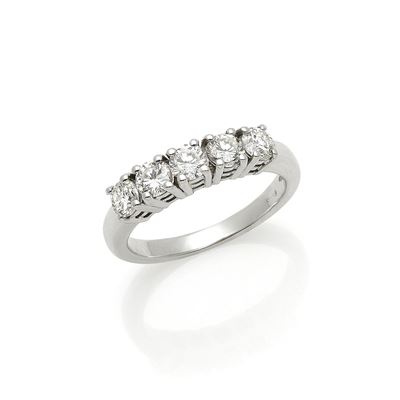 Anello a Rivière in Oro e Diamanti in o