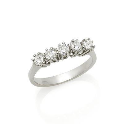 Anello a Rivière in Oro e Diamanti in Or