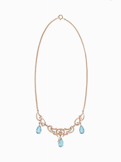 Collana in Oro e Acquamarine, Circa 1955