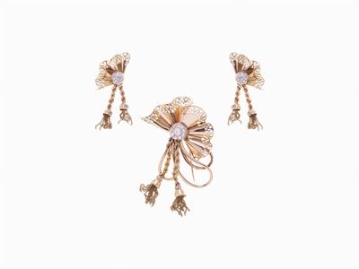 Demi-parure in Oro e Diamanti in Oro Gia