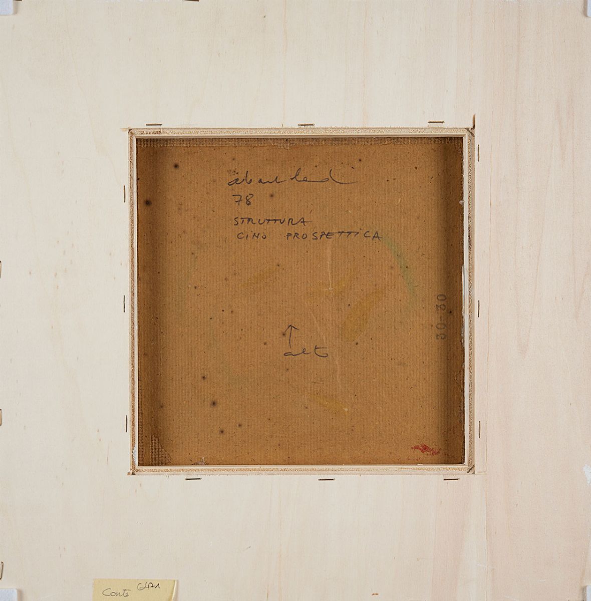 Edoardo Landi - Struttura cino prospettica, 1978, tecnica mista su tavola