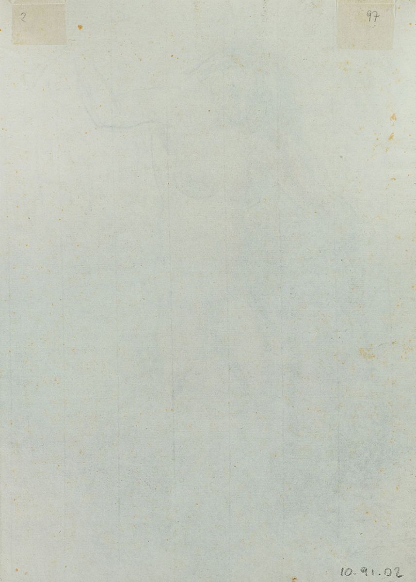 Fausto Melotti - Morte di Orfeo (1926), matita Contè e sanguigna su carta