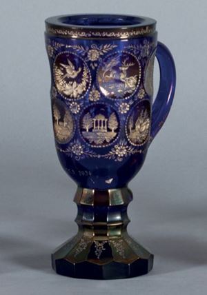 altezza cm 16 
Calice in cristallo di Bo