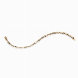  - Bracciale tennis in oro 18k e diamanti