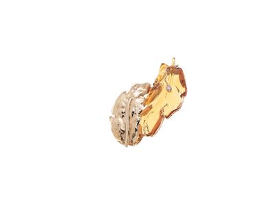 Spilla in Oro, Ambra e Diamante Realizza