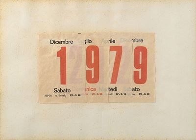 Calendario 1979 - Collage su carta