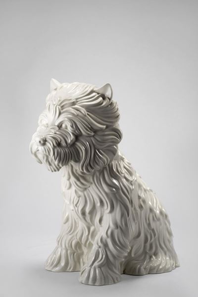 Puppy, 1998, scultura in acciaio e fibra di vetro