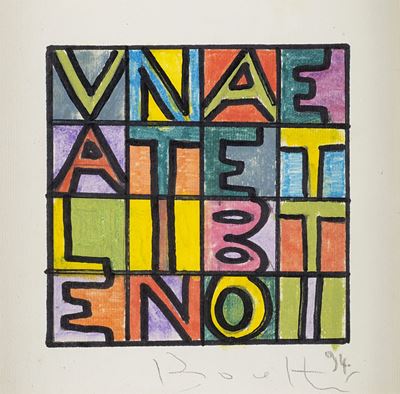 Valentina e Boetti, 1994, acrilico su tela, cm 10x10