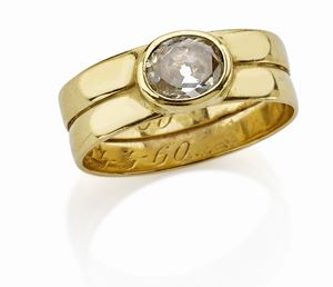 ANELLO IN ORO E DIAMANTE, CIRCA 1960
In