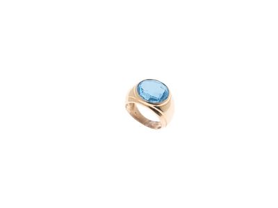 Anello in Oro e Topazio Azzurro in Oro G