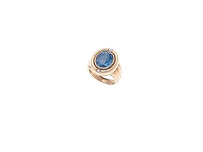 Anello in Oro, Acquamarina e Diamanti in