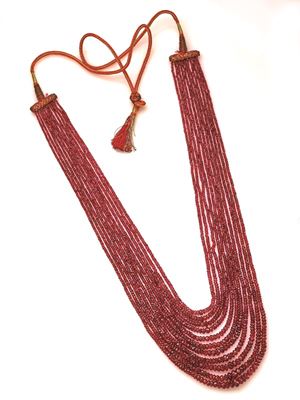 COLLANA MULTIFILI IN RUBINI