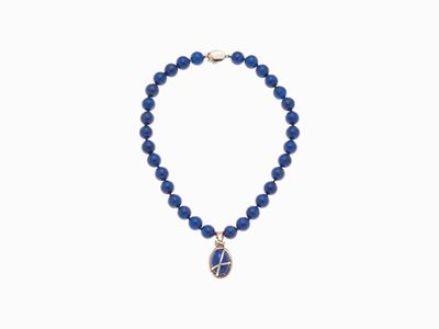 Collana in Lapislazzuli e Oro Ad un Filo