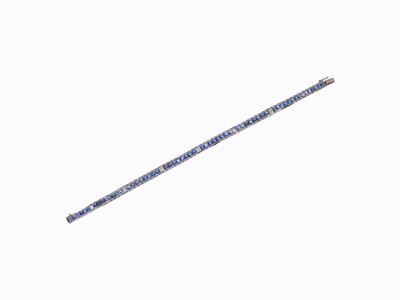 Bracciale D'epoca in Oro, Zaffiri e Diam